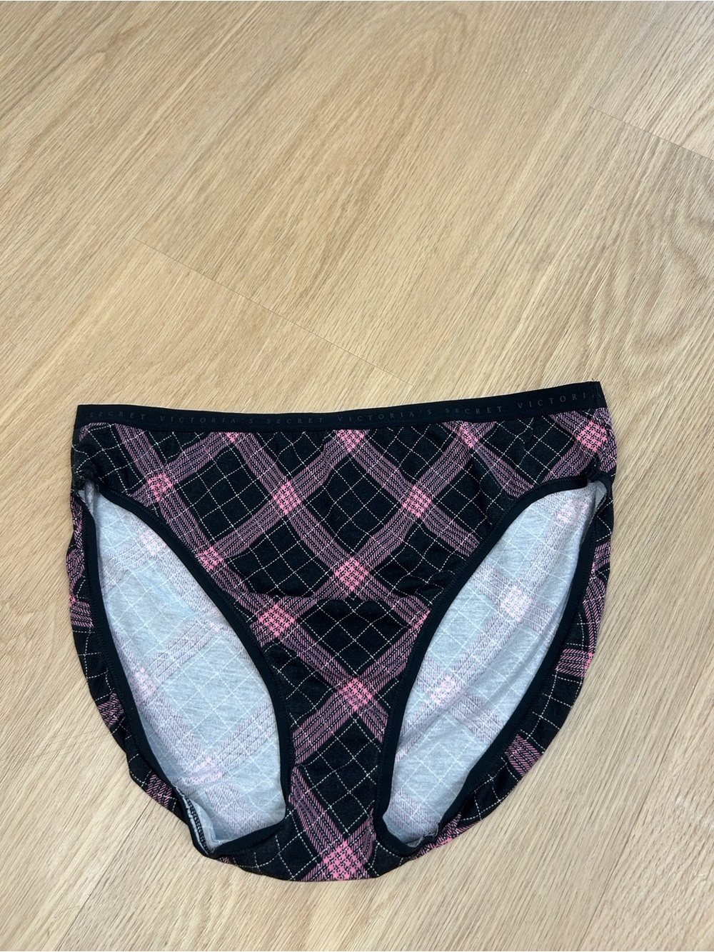 Victoria's Secret High Leg Brief Plaid Panty XL
